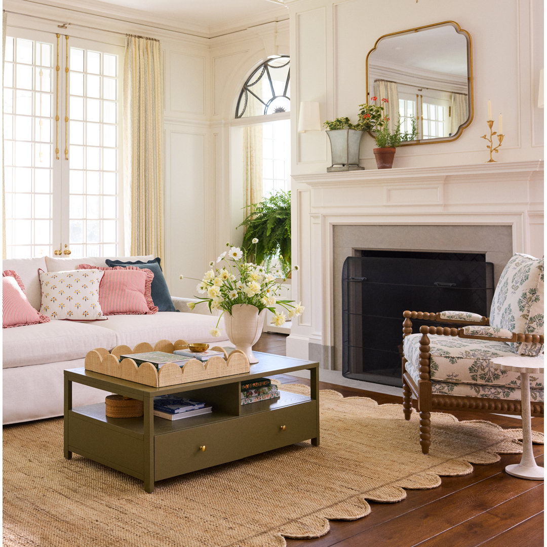 Tall Hand-Forged Cast Iron Candelabra with Flowers and Bird, Gold